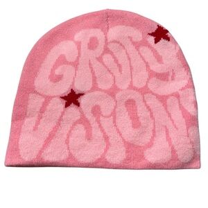 Gruty Vision‎ Pink and Red Star Beanie